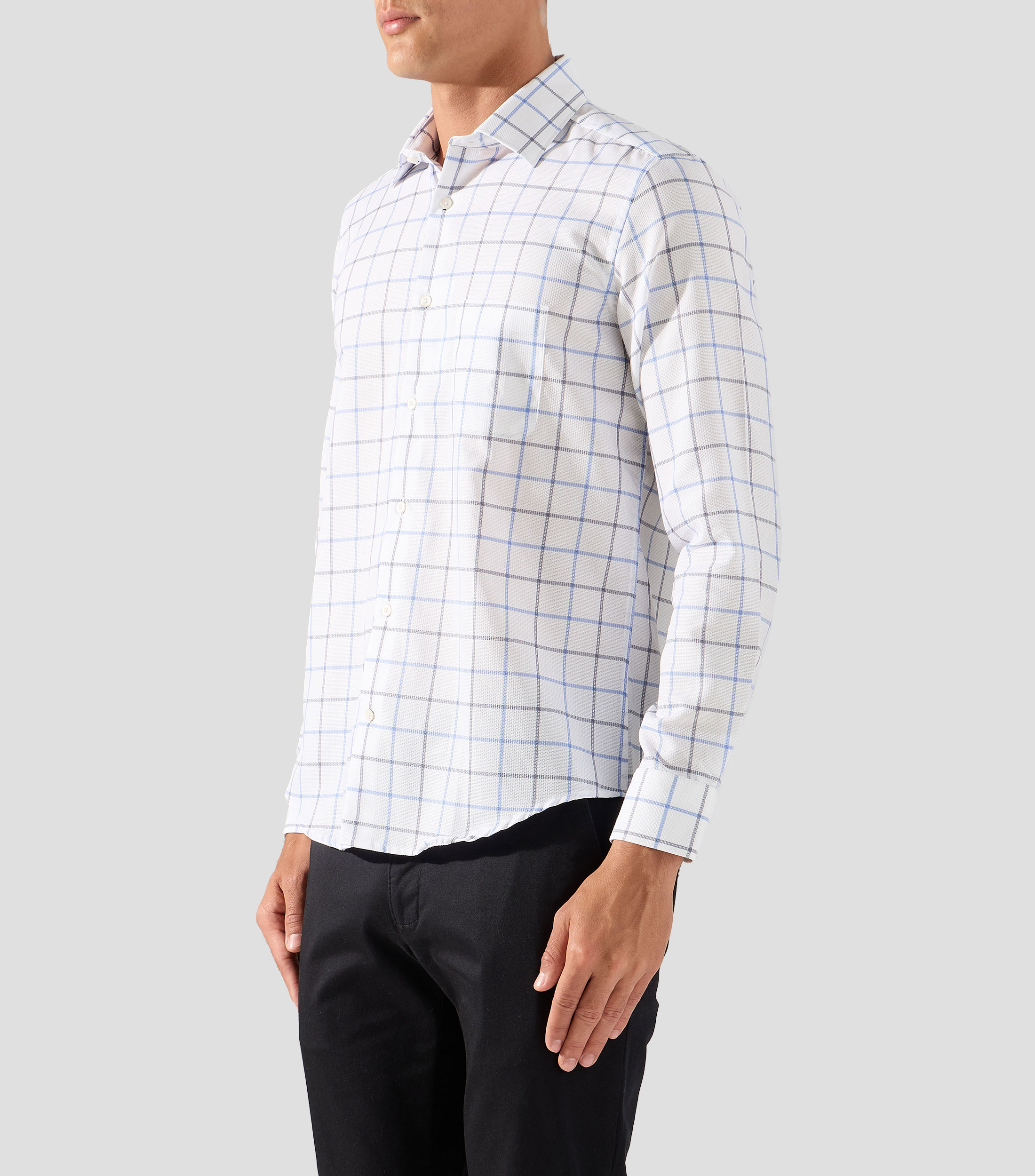 Camisa a cuadros manga larga Hombre